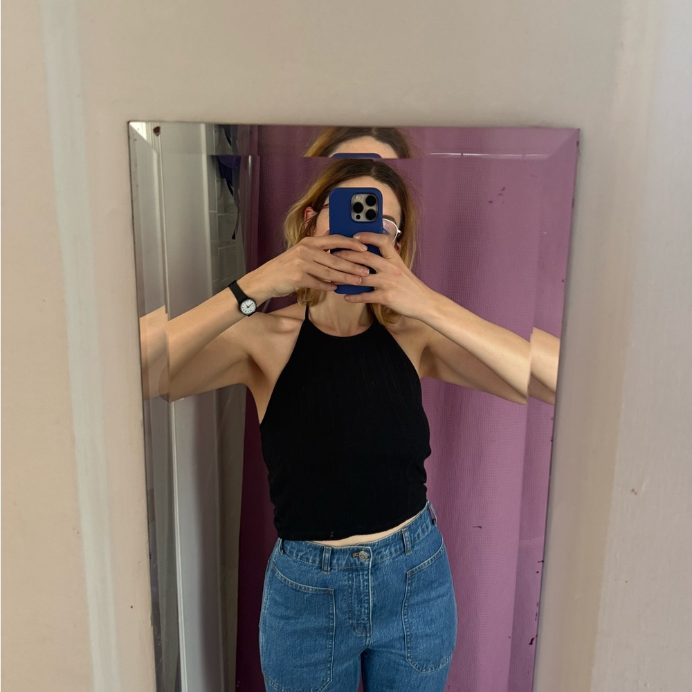 Black Halter Neck Top